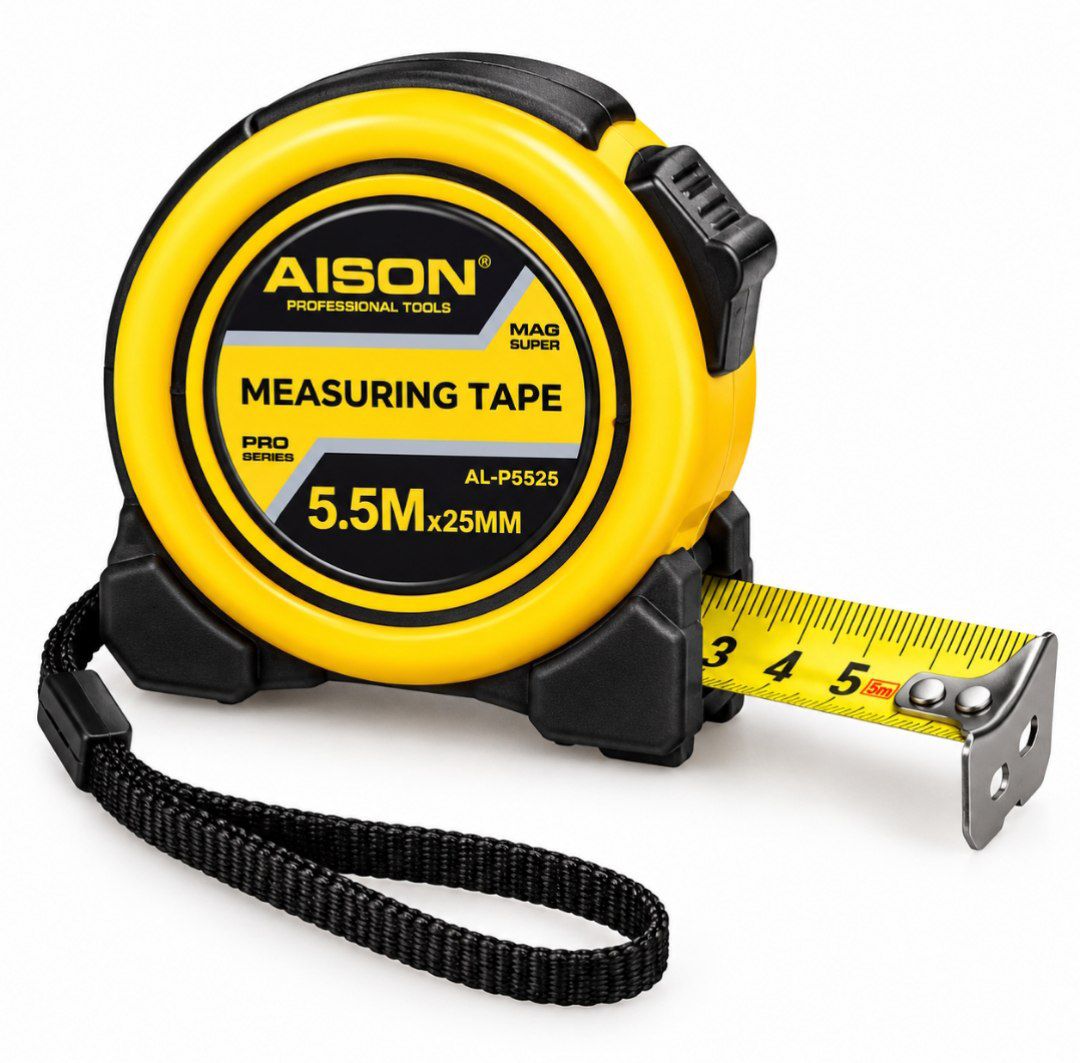 متر فلزی آیسون AISON مدل AL-P5525 طول ۵.۵ متر عرض ۲۵ میلی‌متر